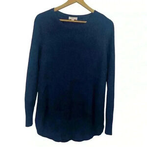 LOFT Outlet Navy Blue Pullover Waffle Knit Sweater Women's Size Large
